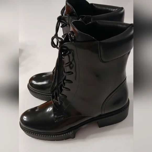 COACH Patent Leather Combat Boot CX027 • Black • Size 6B - Picture 6 of 13